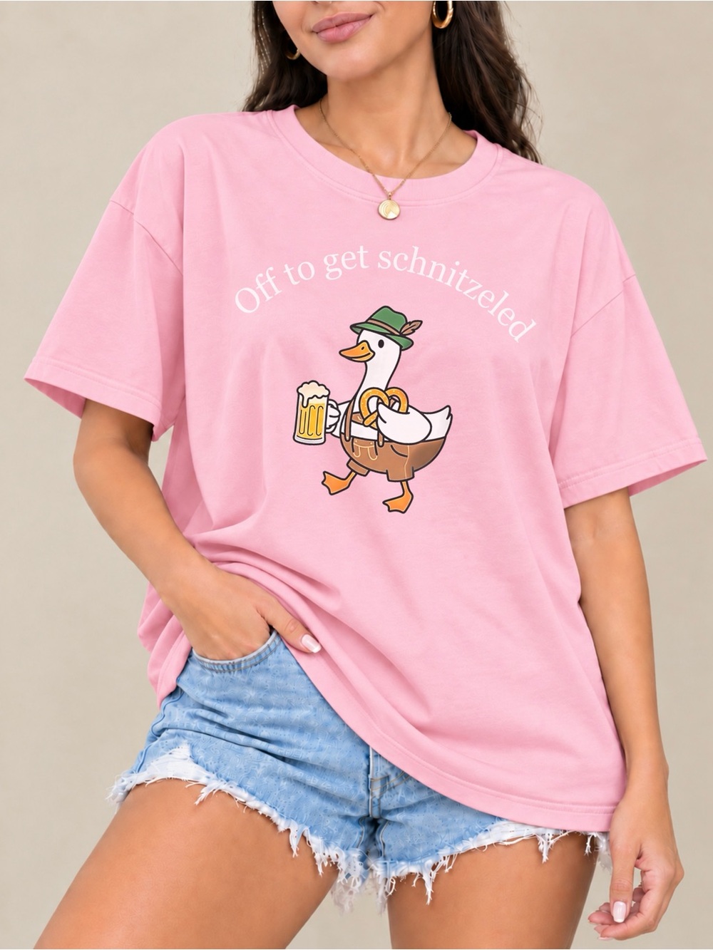 Off to Get Schnitzeled Goose Unisex T-shirt Funny Oktoberfest Tee